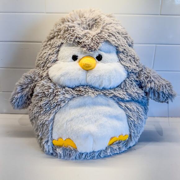 NWT-13" Suzzipals Grey/White Penguin Plush Hug Pillow-Plush Toy, Children's Toy - Picture 1 of 6